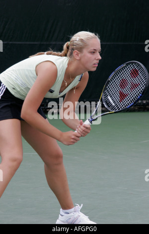 Miami Florida, Key Biscayne, NASDAQ 100 Open, Pro-Tennisturnier, Juniorinnen, Frauen, Männerspieler, S. Lisicki, Luxilon Cup, Besucher reisen Stockfoto