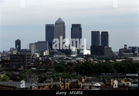 Moderne Büro Hochhäuser, Canary Wharf, London. Stockfoto
