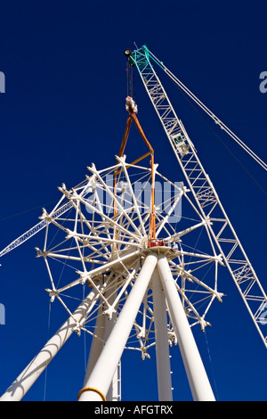 Baugewerbe / Bau der südlichen Sterne Beobachtung Rad in Melbourne Docklands, Victoria Australien. Stockfoto