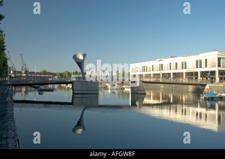 Peros Brücke St Augustine erreichen schwimmenden Hafen Bristol England Stockfoto