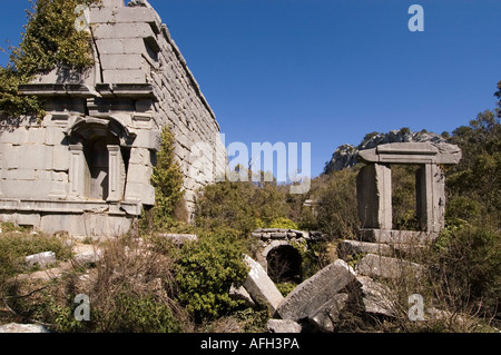 Termessos Nationalpark in der Nähe von Antalya Türkei antiken Stadt Termessos Ausgrabungen am gymnasium Stockfoto