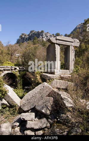 Termessos Nationalpark in der Nähe von Antalya Türkei antiken Stadt Termessos Ausgrabungen am gymnasium Stockfoto