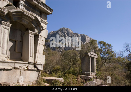 Termessos Nationalpark in der Nähe von Antalya Türkei antiken Stadt Termessos Ausgrabungen am gymnasium Stockfoto