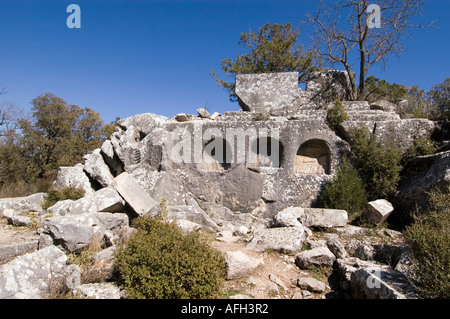 Termessos Nationalpark in der Nähe von Antalya Türkei antiken Stadt Termessos Ausgrabungen das Heroon auf der Agora Stockfoto