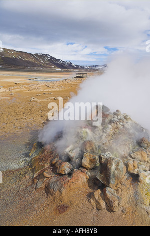 Namaskard Thermalgebiet Hverarond in der Nähe von See Myvatn Reykjahlid North Island EU Europa Stockfoto