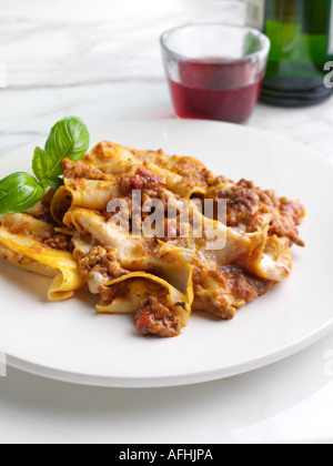 Rindfleisch-Lasagne Stockfoto