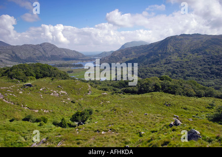 Ladies View Sicht den Ruf, der schönste Ort, in den Seen von Killarney Stockfoto