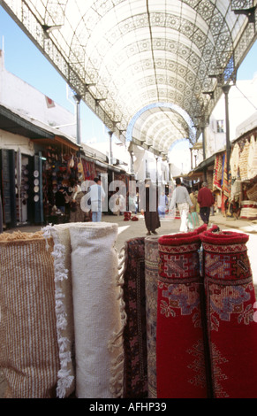 Teppich-Souk - Rabat, Marokko Stockfoto