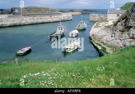 Ballintoy Harbour, County Antrim, Nordirland, Vereinigtes Königreich, Europa Stockfoto