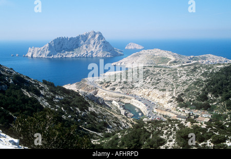 Calanque de Callelongue, Bouches-du-Rhône, Provence, Frankreich, Europa Stockfoto