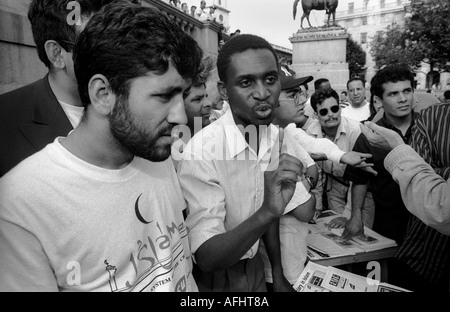 Rallye für Islam Trafalgar Square Sq in London Stockfoto