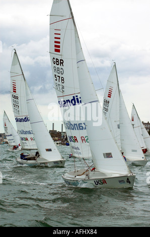 Rennen in Cowes 2005 Stockfoto