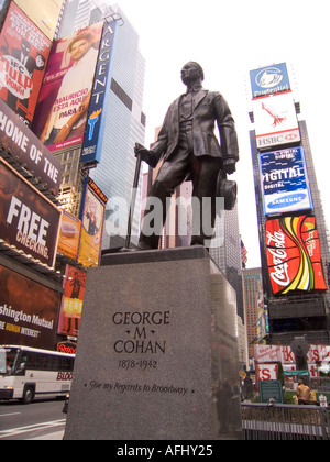 USA-New York-Manhattan-Statue des George M Cohan am broadway Stockfoto