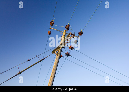 Strom-Stromleitungen Stockfoto