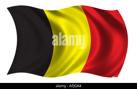 Flagge von Belgien Stockfoto