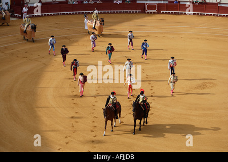 Stierkampf in Spanien Matadore Picadores und banderilleros Stockfoto