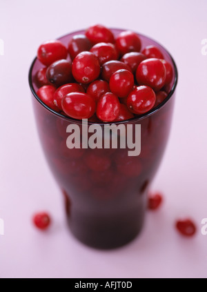 Preiselbeeren im Glas Stockfoto