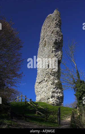 Bleibt der Stein Torhaus Turm Bramber West Sussex, UK 2006 Stockfoto