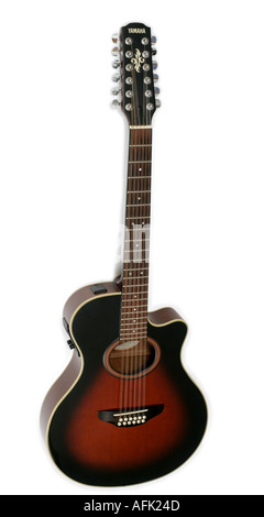 Yamaha APX4a 12 Zeichenfolge Elektro-akustische Gitarre Stockfoto