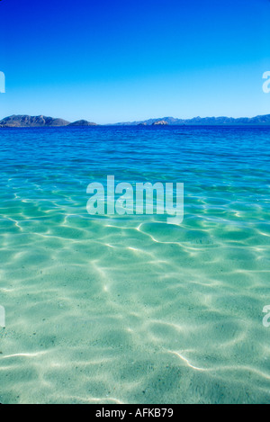 Klaren seichten Wasser in der Nähe von Bahia Concepcion in der Sea of Cortez Baja California Mexiko Stockfoto