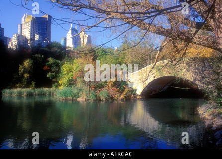 Central Park und New York City Skyline von Manhattan NYC USA Stockfoto
