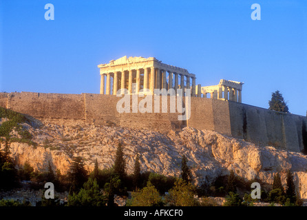 Der Parthenon auf der Akropolis in Athen Griechenland Europa Stockfoto