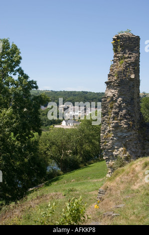 Reste der Burg, Newcastle Emlyn Carmarthenshire Wales cymru Stockfoto