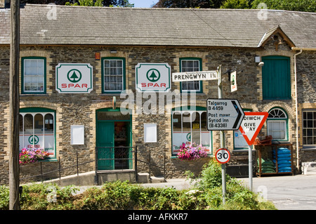 Die Post und Spar Shop, Pontsian Pont Sian Ceredigion Wales Cymru - einen walisischen Dorf Shop, UK Stockfoto