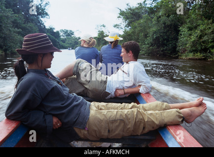Bootsfahrt - Amazonasbecken, Beni, Bolivien Stockfoto