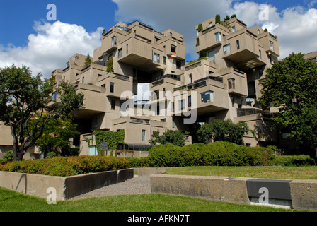 Habitat 67 Gebäude auf St. Helene Insel Montreal Quebec Kanada Stockfoto