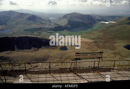 Bahnhof Snowdon Snowdon Gipfel, Snowdonia Wales 2002 Stockfoto