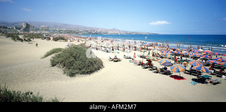 Geographie / Reisen, Spanien, Kanarische Inseln, Gran Canaria, Playa del Ingles (Strand der Engländer), Afrika, Atlantik, Islan Stockfoto