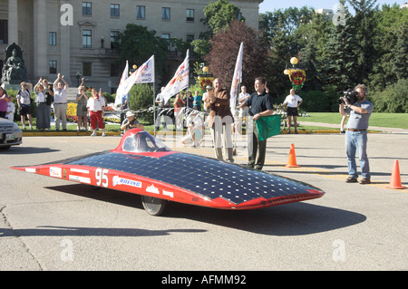 Alternative Energie solar powered Fahrzeug nordamerikanischen Rennen 2005 in Winnipeg, Manitoba Kanada Stockfoto