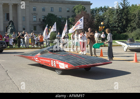 Alternative Energie solar powered Fahrzeug nordamerikanischen Rennen 2005 in Winnipeg, Manitoba Kanada Stockfoto