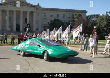 Alternative Energie solar powered Fahrzeug nordamerikanischen Rennen 2005 in Winnipeg, Manitoba Kanada Stockfoto