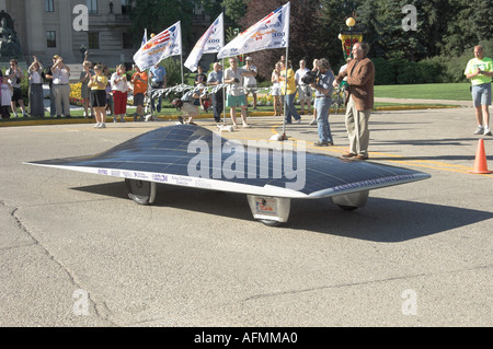 Alternative Energie solar powered Fahrzeug nordamerikanischen Rennen 2005 in Winnipeg, Manitoba Kanada Stockfoto