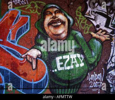 Graffiti, street, gesprühte Kunst in London Stockfoto