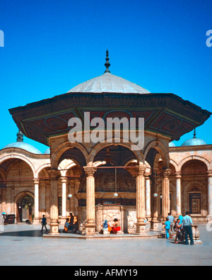 Fuß waschen Kiosk an der Moschee von Mohammed Ali in Kairo Ägypten Stockfoto