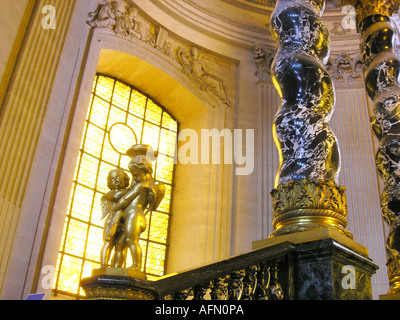 Detail der Innenausstattung Dome Des Invalides Paris Frankreich Stockfoto
