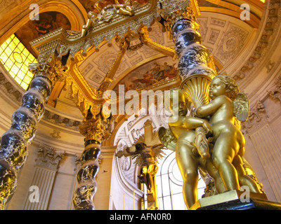 Detail der Innenausstattung Dome Des Invalides Paris Frankreich Stockfoto