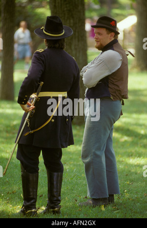 Bürgerkrieg Reenactors PA Gettysburg Schlachtfeld Stockfoto