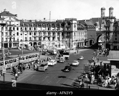 Geographie/Reisen, Deutschland, München, Plätze, Karlsplatz (Stachus), 1960er, 60er, Stockfoto