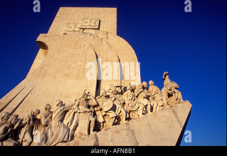 Portugal-Lissabon-Denkmal der Entdeckungen Padrão Dos Descobrimentos, portugiesische Meer Entdecker gewidmet Stockfoto