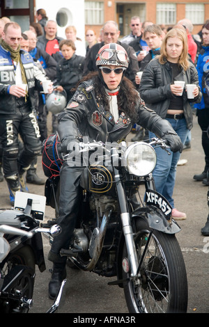 2007-Brighton-Biker führen von Ace Café, London, England, Großbritannien, UK Stockfoto