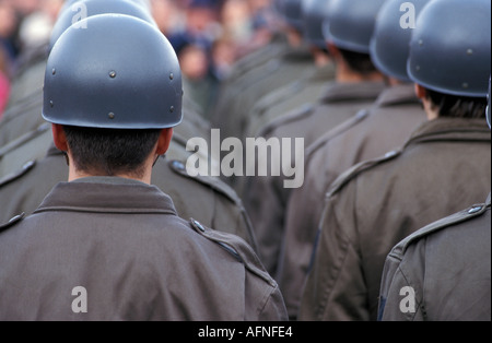 Österreichischer Nationalfeiertag, Soldaten in Reihen Stockfoto