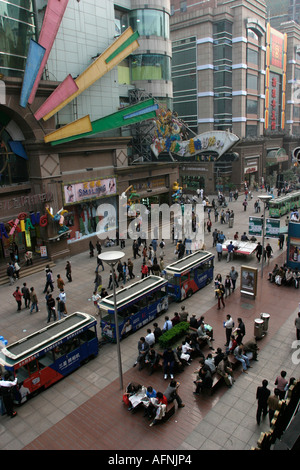 Ansicht von oben der Nanjing Road Stockfoto
