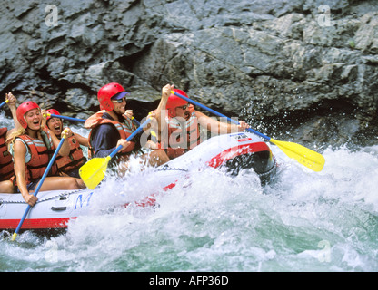 USA-Idaho rafting Gruppe Springer-durch Stromschnellen auf den Middle Fork des Salmon River Frank Kirche Wildnis Stockfoto