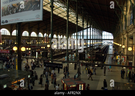 Im Gare du Nord, Paris, Frankreich Stockfoto