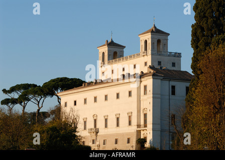 Rom Italien des 16. Jahrhunderts Villa Medici auf dem Pincio-Hügel beherbergt heute die französische Akademie Accademia di Francia Roma Stockfoto