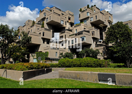 Habitat 67 Komplex auf St. Helene Insel Montreal Quebec Kanada Stockfoto